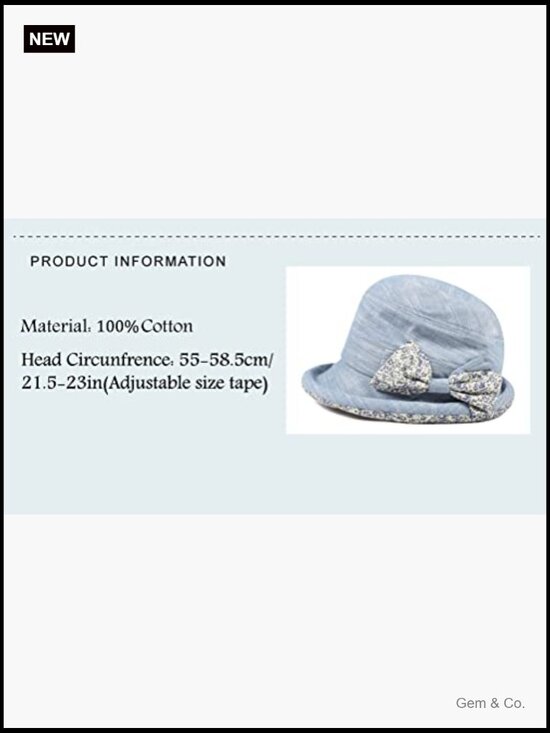 Foldable Floral Bucket Hat with Rolled Brim, UPF 50+ main image 6